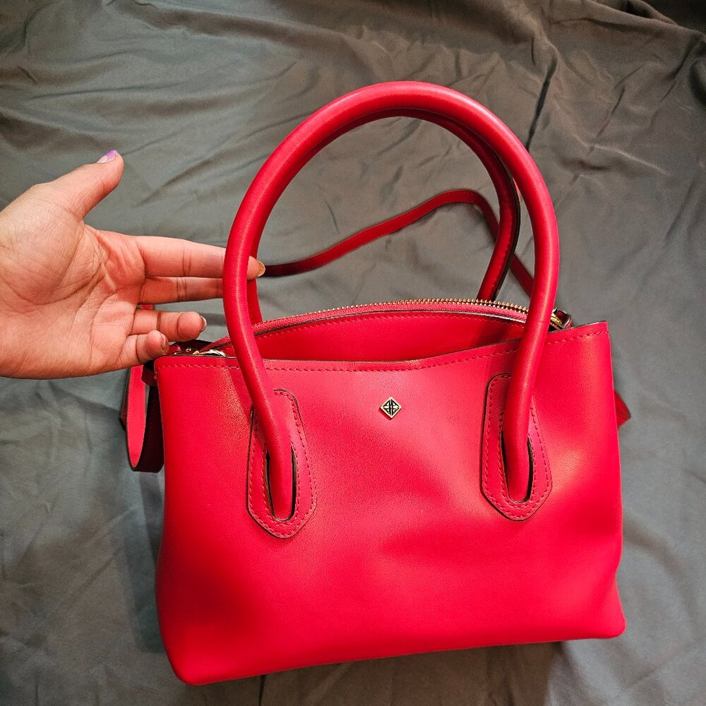 New red leather purse